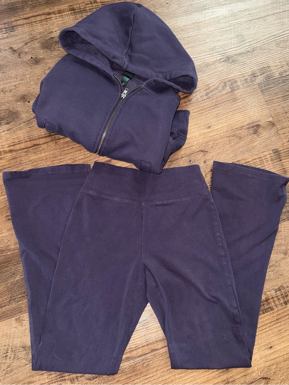 Wild Fable Small Purple Zip up Hoodie Flare Leggings Lounge Matching Set Cotton